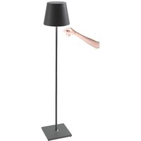 Poldina Pro xxl Dunkelgraue LED-Lampe wiederaufladbar und dimmbar 150 cm mit Akku bis zu 12 Stunden - Zafferano von ZAFFERANO