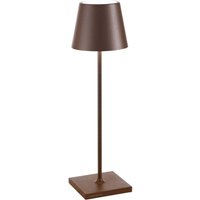 Zafferano - Poldina Pro Corten LED-Tischleuchte, wiederaufladbar und dimmbar mit einer Akkulaufzeit von bis zu 12 Stunden. Für den Außenbereich IP65 von ZAFFERANO