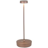 Swap LED-Tischleuchte in mattierter Bronze, wiederaufladbar und dimmbar, mit einer Akkulaufzeit von bis zu 12 Stunden. Swap LED-Tischleuchte in mattierter Bronze, wiederaufladbar und dimmbar, mit einer Akkulaufzeit von bis zu 12 Stunden. von ZAFFERANO