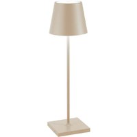 Wiederaufladbare und dimmbare LED-Tischleuchte Poldina Pro Sand mit einer Akkulaufzeit von bis zu 12 Stunden. Wiederaufladbare und dimmbare LED-Tischleuchte Poldina Pro Sand mit einer Akkulaufzeit von bis zu 12 Stunden. von ZAFFERANO
