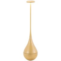 Dondolina – Wiederaufladbare IP65-LED-Tischlampe, kabellos, Touch-Dimmer – italienisches Design, Farbe Gold - Zafferano Dondolina – Wiederaufladbare IP65-LED-Tischlampe, kabellos, Touch-Dimmer – italienisches Design, Farbe Gold - Zafferano von ZAFFERANO
