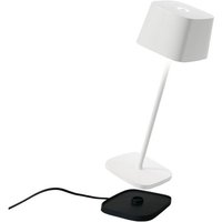 Zafferano Ofelia Pro Weiß Wiederaufladbare und dimmbare LED-Tischlampe - 2200-2700-3000K - 9h Maximalleistung von ZAFFERANO