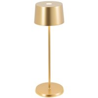 Zafferano Olivia Pro LED-Tischleuchte, Gelbgold, wiederaufladbar und dimmbar – 2200-2700-3000K, 9 Stunden bei maximaler Leistung von ZAFFERANO