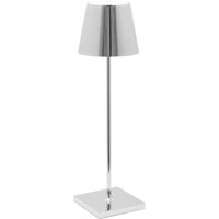 Zafferano - Poldina Pro LED-Tischleuchte aus poliertem Chrom, wiederaufladbar und dimmbar mit einer Akkulaufzeit von bis zu 12 Stunden Zafferano - Poldina Pro LED-Tischleuchte aus poliertem Chrom, wiederaufladbar und dimmbar mit einer Akkulaufzeit von bis zu 12 Stunden von ZAFFERANO