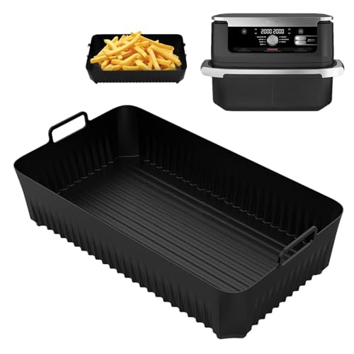 Große Silikon-Luftfritteuseneinlagen für NinjaAF500UK, wiederverwendbare Silikon-Luftfritteuseneinlagen für AF500UK-Zubehör, NinjaFoodi Flexdrawer Dual Air Fryer 10,4L-Luftfritteuse-Zubehör von ZAGARO