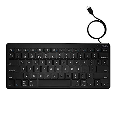 ZAGG USB-C-Tastatur, Tasten in voller Größe, universal, Schwarz von ZAGG