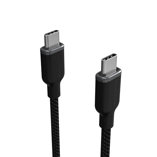 ZAGG mophie Charge Stream USB-C auf USB-C, Schnellladekabel, Kabel zur Datenübertragung, Enduraflex Silikon, langlebig, strapazierfähig, 60W, 2m, Schwarz von ZAGG