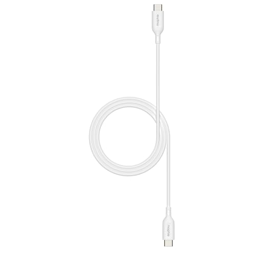 ZAGG mophie Essentials USB-C auf USB-C, Schnellladekabel, Kabel zur Datenübertragung, PVC, langlebig, strapazierfähig, 60W, 3m, weiss von ZAGG
