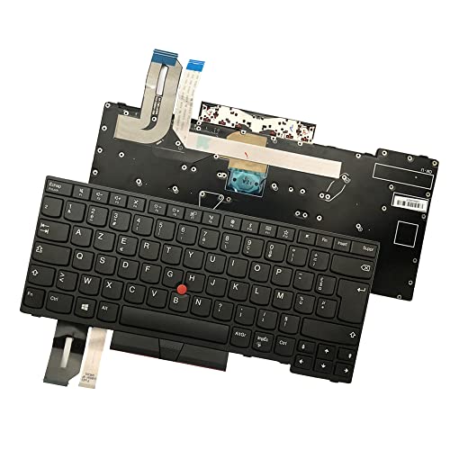 Zahara Französische Laptop-Tastatur, Ersatz für französische Tastatur mit Schwarz für Lenovo Thinkpad E480 20KN 20KQ, E485 20KU, E490 20N8 20N9, E495 20NE Series von Zahara