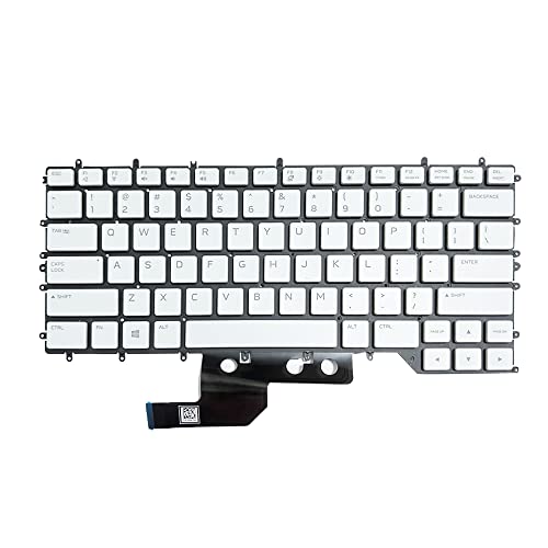 ZAHARA US-Tastatur mit Hintergrundbeleuchtung für Dell Alienware M15 R2 R3 R4 2020 0Y00RH (weiß) von Zahara