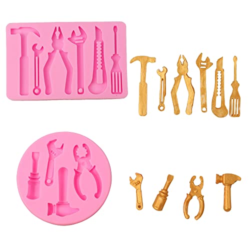 2 Stück Werkzeuge DIY Backformen 3D-Hardware-Werkzeuge Fondantformen Kuchen Dekoration Fondantform schokoladenformen silikon zum Dekorieren von Kuchen Schokolade Süßigkeiten Polymer Clay Gelees von ZAHD