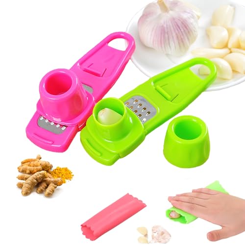 ZAHD 4 Stück Knoblauchschäler und Knoblauchreibe Knoblauchschäler Silikon Knoblauch Schäler Silikon Knoblauchrolle Knoblauchschäler Silikon Rolle Schäleraus Silikon Silikon SchäLer Küchengeräte von ZAHD