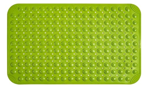 Duschmatte rutschfest 80x120cm,TPE Material Schimmelresistent Badewannenmatte,Duschmatte mit Ablauflöchern und Saugnäpfen,Massage Duschmatte Weich Komfort für Duschraum (Grün) von ZAHDMA