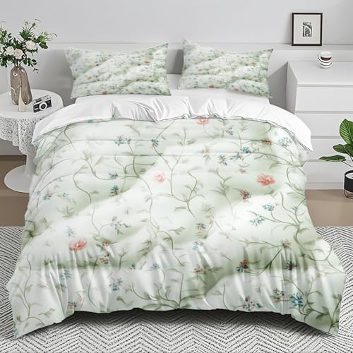 Bettdecke 135X200 Drucken Microfibre Bettwäsche-Sets,Bettdecke 135X200 Set Mit Kissen,Bettwäsche Set,Jahreszeiten Herbst Bettwäsche, Soft Duvet Cover, Breathable Deckenbezug von ZAHHYG