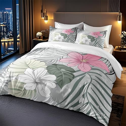 Bettdecke 135X200 Graue Muster Microfibre Bettwäsche-Sets,Bettdecke 135X200 Set Mit Kissen,Bettwäsche Set,Jahreszeiten Herbst Bettwäsche, Soft Duvet Cover, Breathable Deckenbezug von ZAHHYG