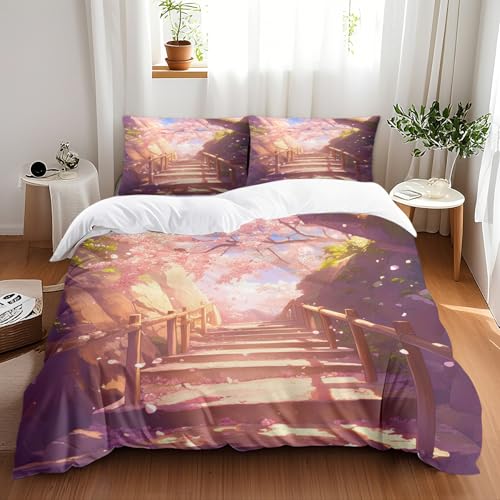 Bettdecke 200X220 Gelb Rosa Microfibre Bettwäsche-Sets,Bettbezug Mit 2 X Pillow,Bettwäsche Set,Jahreszeiten Herbst Bettwäsche, Soft Duvet Cover, Breathable Deckenbezug von ZAHHYG