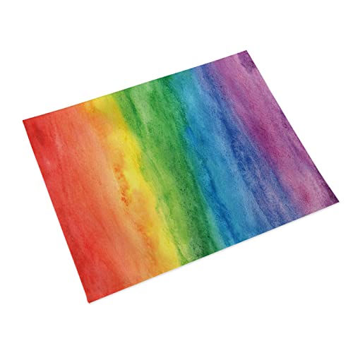 Platzset Abwischbar Regenbogen Verschmieren Platzset 2er Set rutschfest Tischsets Abwaschbar Flachs Abgrifffeste Hitzebeständig Platzdeckchen Schmutzabweisend Platzsets für Küche Speisetisch 45x30cm Platzset Abwischbar Regenbogen Verschmieren Platzset 2er Set rutschfest Tischsets Abwaschbar Flachs Abgrifffeste Hitzebeständig Platzdeckchen Schmutzabweisend Platzsets für Küche Speisetisch 45x30cm von ZAHHYG