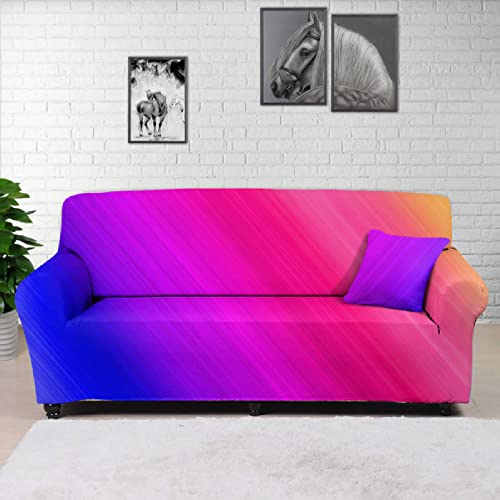 ZAHHYG Sofabezug Ecksofa Bunter Farbverlauf Sofaüberwurf Sofa Überzug Stretchy Couchbezug Sofa Bezug Ecksofa Überwurf Sofabezüge Antirutsch Sofahusse Jacquard Sofaüberzug 4 Places (235cm-300cm) von ZAHHYG