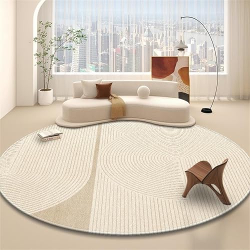 Teppich Rund 120 Waschbar Geometrie Rutschfester Kurzflor Teppich Wohnzimmer, Schlafzimmer Carpet für Büro Eingangsbereich Teppich Rund 120 Waschbar Geometrie Rutschfester Kurzflor Teppich Wohnzimmer, Schlafzimmer Carpet für Büro Eingangsbereich von ZAHHYG