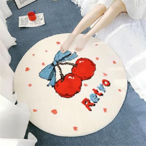 Teppich Rund 140 cm Durchmesser Früchte Waschbarer Rutschfester Teppich,Kinderteppich für Wohnzimmer, Schlafzimmer, Arbeitszimmer, Büro Teppich Rund 140 cm Durchmesser Früchte Waschbarer Rutschfester Teppich,Kinderteppich für Wohnzimmer, Schlafzimmer, Arbeitszimmer, Büro von ZAHHYG
