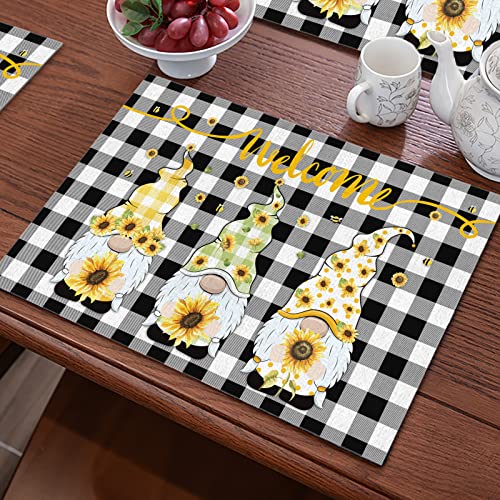Tischset Schwarz Kariertes Ostern Platzset 2er Set Rutschfest Tischsets Abwaschbar Flachs Abgrifffeste Hitzebeständig Platzdeckchen Untersetzer Schmutzabweisend Platzsets für Küche Speisetisch 45x30cm Tischset Schwarz Kariertes Ostern Platzset 2er Set Rutschfest Tischsets Abwaschbar Flachs Abgrifffeste Hitzebeständig Platzdeckchen Untersetzer Schmutzabweisend Platzsets für Küche Speisetisch 45x30cm von ZAHHYG