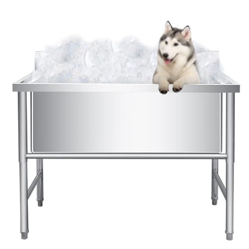 Hundepflegewanne,Professionelle Hundebadewanne Aus Edelstahl,Hundepflegebadewanne Für Haustiere,Große Hundebadewanne,Hundebadestation,Kommerzielle Haustierpflegewannenstation,Zwei von ZAHIKA