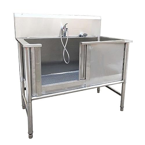 übergroße Hundepflege-badewanne, Hundewaschstation Aus Edelstahl, 47''/53'' Haustierpflegewanne, Edelstahl-hundewaschstation, Badewanne Für Haustiere(135cm/53in) von ZAHIKA