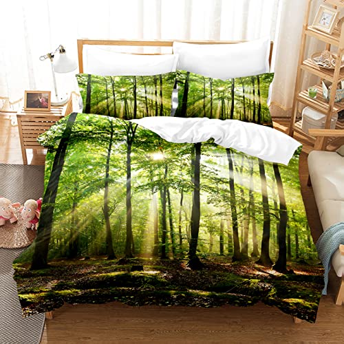 ZAHOCAI Bettwäsche 150x200 HellgrüNer Wald + 2 Kopfkissenbezug 80x80 cm - Mit Verdecktem ReißVerschluss BettwäSche-Sets - Weiche Und Angenehme Schlafkomfort BettwäSche FüRs Bett ZAHOCAI Bettwäsche 150x200 HellgrüNer Wald + 2 Kopfkissenbezug 80x80 cm - Mit Verdecktem ReißVerschluss BettwäSche-Sets - Weiche Und Angenehme Schlafkomfort BettwäSche FüRs Bett von ZAHOCAI