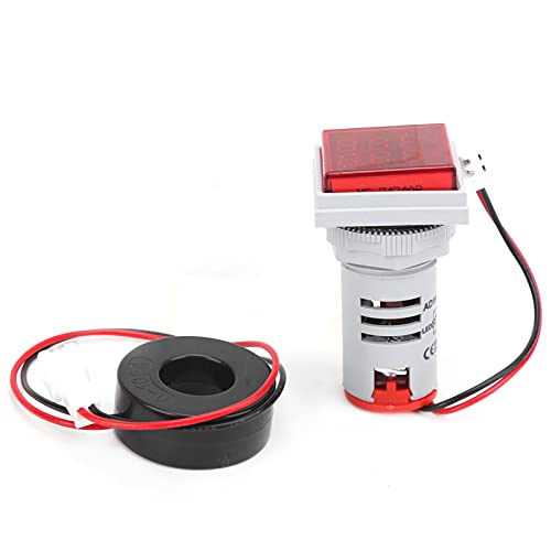 ZAICOLER Aktuelle Spannungs-Messgeräte, Digital-Ammeter-Voltmeter AD16-22FVA 2in 1 Voltmeter-Spannungs-Stromzähler-Tester LED-Anzeige-Voltmeter-Mess Anzeige (Rot) von ZAICOLER
