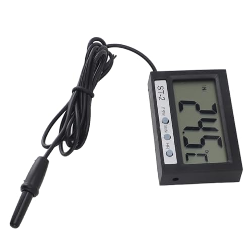 ZAICOLER Aquarium -Thermometer Digital, Digitales Auto -Thermometer Genau Interne Externe Dual Temperatur Aquarium Wasserthermometer Aquariumtemperaturmesser für Labors von ZAICOLER