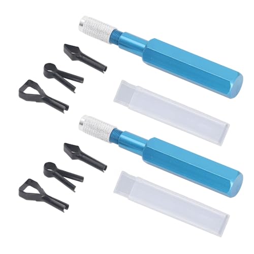 ZAICOLER Fußbodenschulenmesser, 2 Set Floor Skiving Messer Floor Schweißwerkzeuge Skiving Messer 4pcs HSS Blades Aluminiumlegierung Griff Yin Corners PVC Plastik -Trimmfiebermesser von ZAICOLER