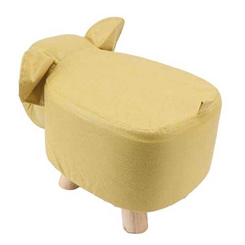 ZAICOLER Fußhocker, Schöne Cartoon Tier Fußball -Elefantenpolsterhocker Ottoman Fuß Ruhe für Kinderzimmer Schlafzimmer Spielzimmer Wohnzimmerdekor, 11.8x9.8x9.4in (Yellow) von ZAICOLER