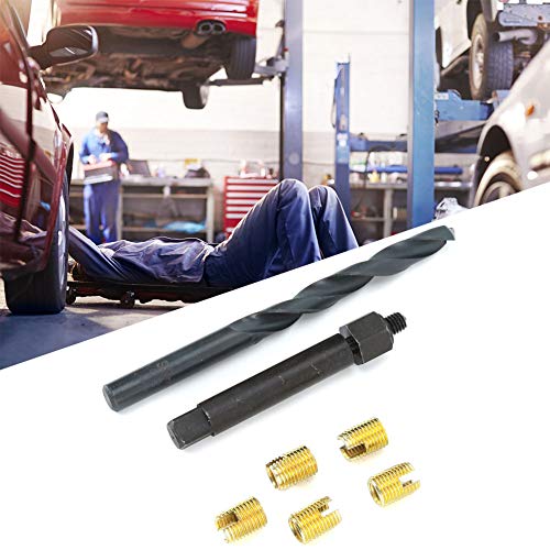 ZAICOLER Gewindeeinsätze für Metall, 12pcs M6x1 -Fadenreparatur -Kit Selbstgewinde Einsatz Twist Bohrer Bit Reparatur Kit Bolzen Gewinde Reparatur Installationswerkzeug von ZAICOLER