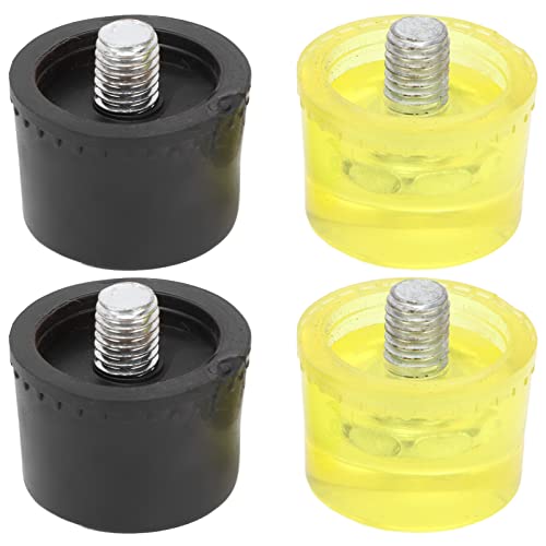 ZAICOLER Gummihammerkopf, 2 Set Hammerersatztipps Set Gummihammerkopf Gummi -Kautschuk -Schlagkopf mit M10x1 -Installationsfaden Gelb Schwarz (Φ30mm) von ZAICOLER