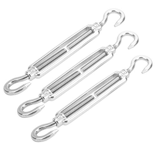 ZAICOLER Kabelspanner, 10pcs 304 Sieb M6 Edelstahlhaken und Hakenschlossdrahtspanner Seilspanner Drahtspanner Seilspanner für Kabeldraht von ZAICOLER