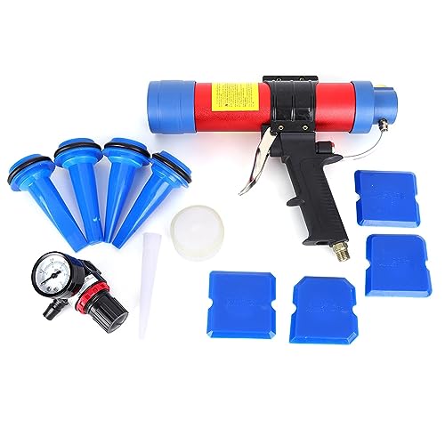 ZAICOLER Kesselpistole, 310 Ml Pneumatische Verstellbare Druckglaskleberpistole mit Einstellventil Kautierpistole Verschiebung Waffe Werkzeug Verschmelzung Waffe Glue Dichtmittel Dichtungswaffe von ZAICOLER