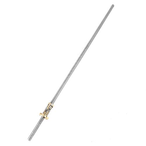 ZAICOLER Leitspindel, T8-Gewinde-Linearbewegungs-Leitspindeln Leitspindelsatz Edelstahl für 3D-Drucker (400 mm) von ZAICOLER