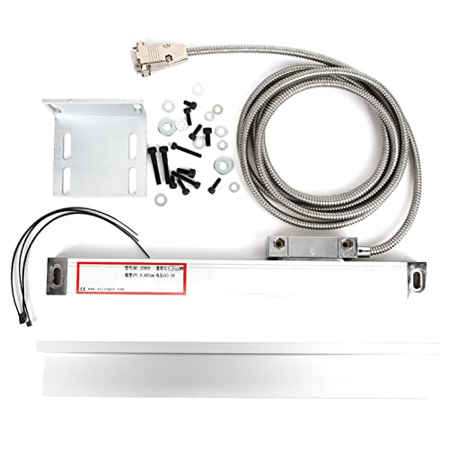ZAICOLER Lineare Ablesung, 2AE 3AE Achsen-Linearmaßstab DRO Digitale Ablesung, Linearmaßstab für Fräsmaschinen, Aluminiumlegierung, Druckguss, Linearmaßstab, 5µm (Hub 250mm) von ZAICOLER