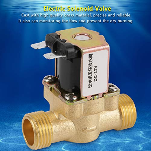 ZAICOLER Magnetventil 12 V, 12 V BSPP G1/2 Messing N/C Normalerweise Geschlossenes Wasserventil Elektrisches Magnetventil 2 Wege kein Druckregulierungsventil ZAICOLER Magnetventil 12 V, 12 V BSPP G1/2 Messing N/C Normalerweise Geschlossenes Wasserventil Elektrisches Magnetventil 2 Wege kein Druckregulierungsventil von ZAICOLER