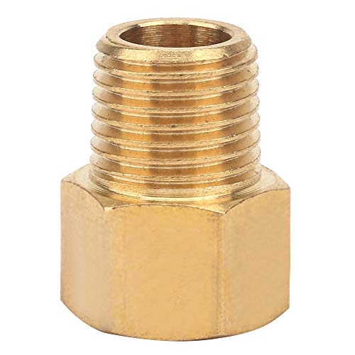 ZAICOLER Messingrohranpassungsadapter, Rohranpassung für Gedrungenmessstichmessing -Rohr (1/4 BSPT externe Gewinde rotieren 1/4 npt interne) von ZAICOLER