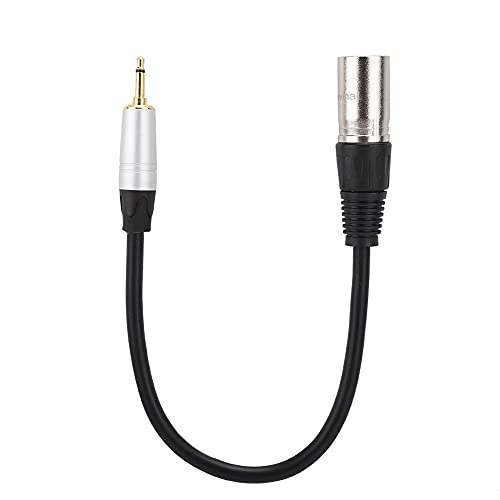 ZAICOLER Mikrofonkabel -Adapter, PVC -Adapter Kabel für Zinklegungsschalen mit Goldenem 3,5 Mm Männlich Bis 3 Pin XLR männlichem Rechten XLR Kabel für Laptop Lautsprechermischer (#1) von ZAICOLER