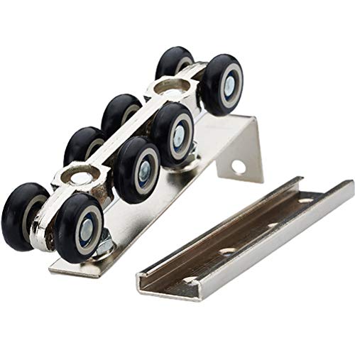 ZAICOLER Scheunentür Walzen, 1 Paar/Set 4/5 -Zoll -Holzschiebetür Hanges Rad Schiebetür Schiebetür Roller Ersatz Schloss Riemenscheibe Hängende Tür 8 Runden (Sortierte Farbe) von ZAICOLER