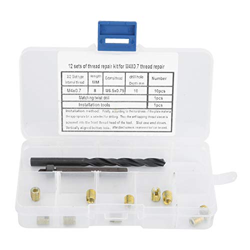 ZAICOLER Self -Tippen -Gewindeeinsatz, 12pcs M4x0.7 Fadenreparatur -Kit -Fäden -Einsätze Reparatur Kit Selbstgewandt Sach -Tipp -Gewinde -Einsatz -Einsatz -Installationswerkzeug ZAICOLER Self -Tippen -Gewindeeinsatz, 12pcs M4x0.7 Fadenreparatur -Kit -Fäden -Einsätze Reparatur Kit Selbstgewandt Sach -Tipp -Gewinde -Einsatz -Einsatz -Installationswerkzeug von ZAICOLER