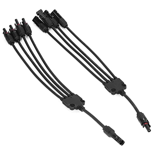 ZAICOLER Solar Splitter -Anschluss y Branch 30a 1000 V DC SNAP IN, PPO + Messing, Schwarz, mit Versiegelung, für den Freien von ZAICOLER