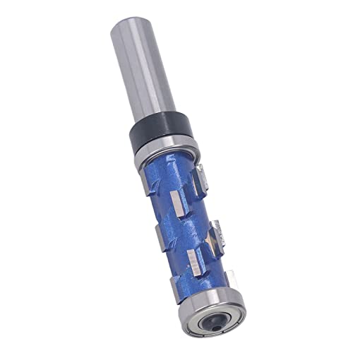 ZAICOLER Spiral Flush Trim Router Bit, 1/2x19x45 Mm Dual -Lager -Runde Runde Schaftspülung Router Bit Router Flush -Trimmbit mit Aufbewahrungsbox für Kork, Hartholz, Holz von ZAICOLER