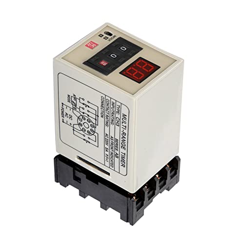 ZAICOLER Zeitverzögerungsrelais, AH3-DM-Timer-Relais-Zeitverzögerungsrelais 0.01S-99H LED-Anzeige für Fernbedienung, Kommunikation, Kommunikation (DC 12V) von ZAICOLER