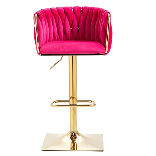Barstuhl Aus Samt Moderne Elegante Tresenhocker 360°drehstuhl Küchenhocker Bistrohocker Barhocker Mit Hoher Rückenlehne Und Fußstütze,für Bar/Café/Kücheninsel Grau von ZAIHW