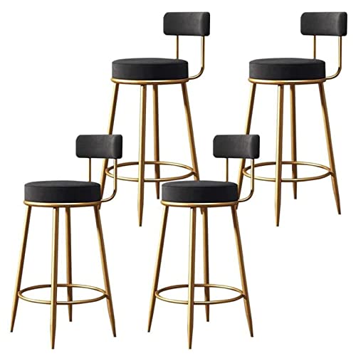 Modern Design Barhocker,Barhohe Esszimmerstuhl,Barhocker 4er Set Barstuhl Samt Barstuhl gepolsterte Stühle Tresenhocker Bistrohocker Designer Hocker mit Rückenlehne für Wohnzimmer Esszimmer Küche von ZAIHW