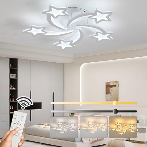 ZAITINZ Deckenlampe Led,Kinderzimmer Lampe Decke 50W,Deckenleuchte Dimmbar 3000-6000K,Wohnzimmerlampe Modern mit Memory Funktion,5 Sterne Led Deckenleuchte,Deckenlampe weiß,68 * 68CM ZAITINZ Deckenlampe Led,Kinderzimmer Lampe Decke 50W,Deckenleuchte Dimmbar 3000-6000K,Wohnzimmerlampe Modern mit Memory Funktion,5 Sterne Led Deckenleuchte,Deckenlampe weiß,68 * 68CM von ZAITINZ