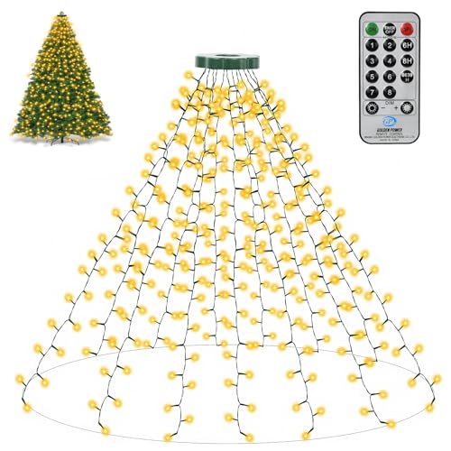 ZAIYW Lichterkette Weihnachtsbaum mit Stecker, 2.5M 16 Stränge 400 LEDs Christbaumbeleuchtung mit Ring 8 Modi Timer, Wasserdicht Weihnachtsbaumbeleuchtung für Innen Außen Christbaum Deko (Warmweiß) ZAIYW Lichterkette Weihnachtsbaum mit Stecker, 2.5M 16 Stränge 400 LEDs Christbaumbeleuchtung mit Ring 8 Modi Timer, Wasserdicht Weihnachtsbaumbeleuchtung für Innen Außen Christbaum Deko (Warmweiß) von ZAIYW
